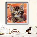 Handmade Full Square Drill 5D Lovely Cat Drawing Kit DIY Diamond Painting C