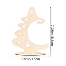 Xmas Tree Christmas Ornaments Christmas Tree Crafts Wood Slices with Stand