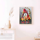 Handmade Red Cap Gnome 5D DIY Full Round Drill Drawing Kit Art Diamond Painti