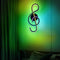 Modern LED Musical Note Wall-Mounted Home Living Room Bedside Light (Black)