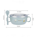 Creative Bowl Spoon Set Baby Feeding Bowl With handle Stainless steel