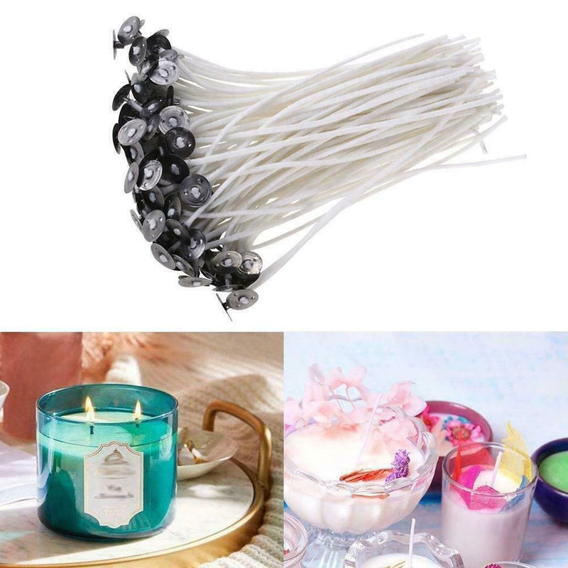 20pc Candle Making Candles Wicks Set Cotton Core Pre-waxed Sustainers Kit  hot.