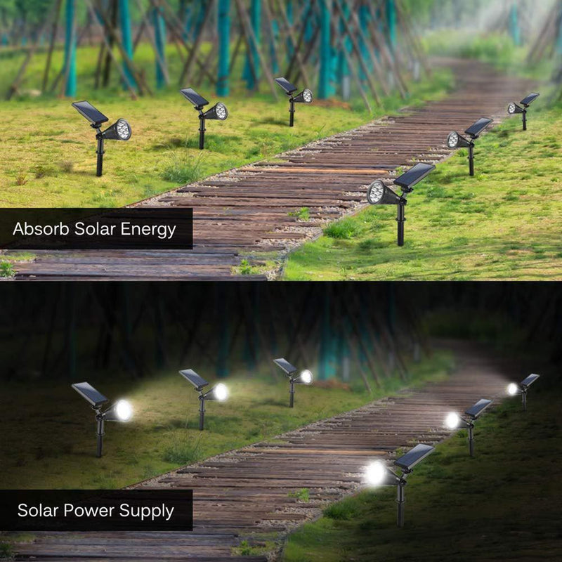 Waterproof LED Solar Lawn Lamp Spike Light Control Garden Path (Warm White)
