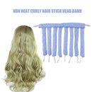 Heatless Hair Curler No Heat Curling Headband Sleeping Soft Wave (Blue) Newly