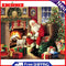 Oil Painting By Numbers Acrylic Handmade Santa Claus Puppy Digital Picture Decor