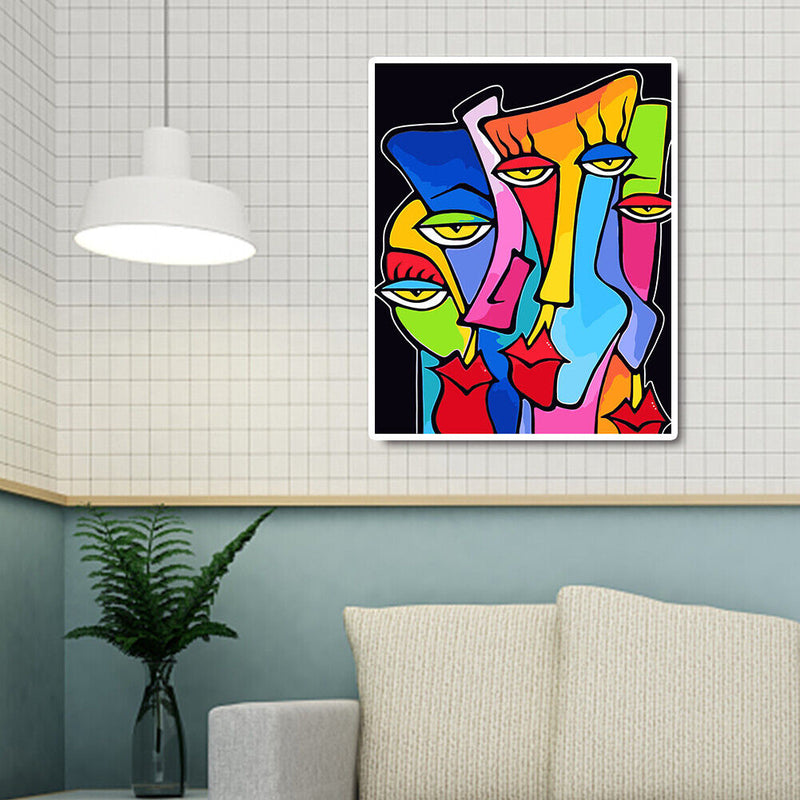 Abstract Design Painting By Numbers Acrylic Paint Canvas Wall Art Picture