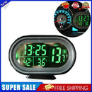 Car Voltage Digital Monitor Battery Alarm Clock LCD Temperature Thermeter
