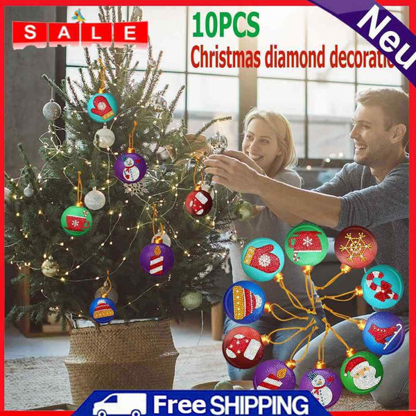 100pcs DIY Diamond Painting Special Mold Partial Drill Christmas Tree Pendant