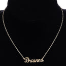 Unisex Customized Nameplate Chain Name Brianna Pendant Necklace Jewelry