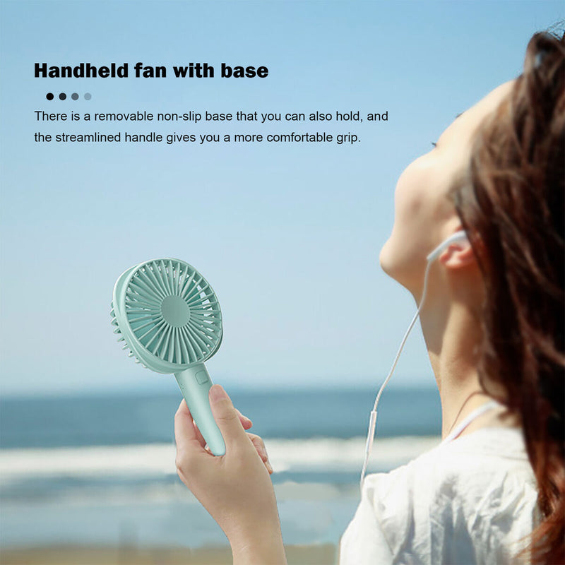 Mini Silent Fan Adjustable Summer Portable Cooling Fan with USB Charging Cable