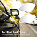 2pcs 360 Degree HD Blind Spot Mirror Adjustable Convex Car Rearview Auxilia
