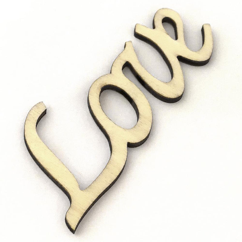 occitop wood love script word sign ornaments rustic wall tattoo for scrapbook