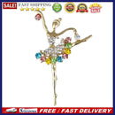 Dancing Ballet Ballerina Brooch Pin Clear AB Crystal Silvertone Fashion