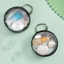 Plastic Portable Zipper Box Round PVC Cosmetic Bag Storage Bag Makeup Pouch