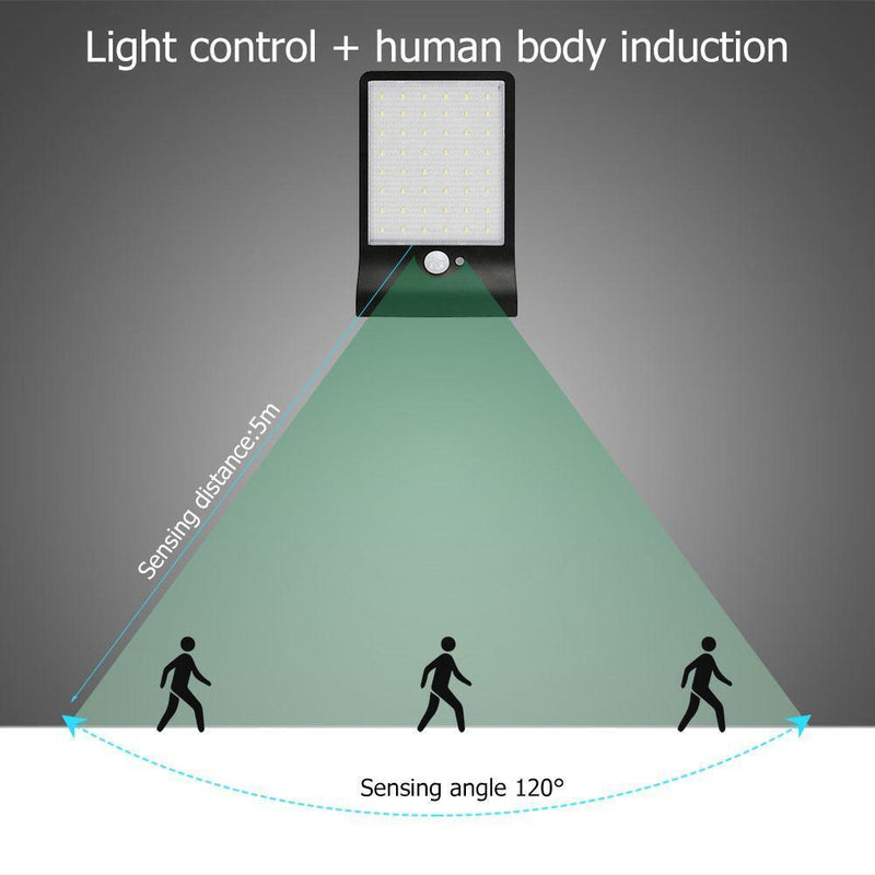 48 LED Outdoor Solar Wall Light 3 Mode 450LM Waterproof Motion Sensor Path Lamp