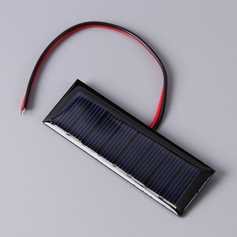 4V 0.2W Mini 2-Wire Epoxy Solar Panel 8 Solar Cells for Solar Projects 3x1 in