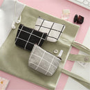 Fashion Key Case Mini Korean Coin Purses Zipper Lattice Cotton and Linen