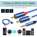 RCA Cable HiFi 3.5mm to 2RCA Audio Cord for Amplifiers Home Theater (0.5m)