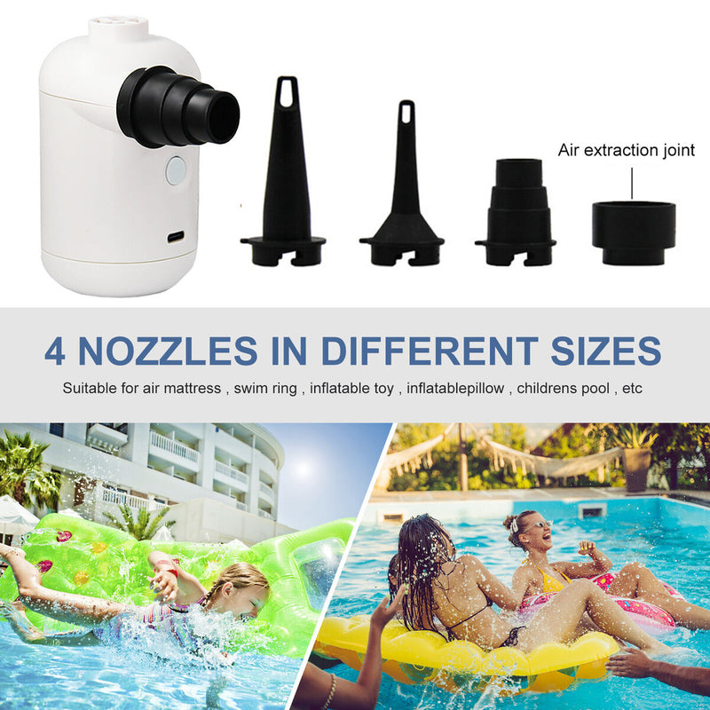Swimming Ring Air Pump Portable Electric Mini Inflator Lightweight Party Supplie