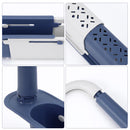 Telescopic Sink Drain Racks Organizer Soap Basket Kitchen Storage (Blue) Newly