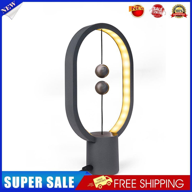 USB Balance LED Table Lamp Magnetic Mid-air Switch Night Light (Dark Grey)