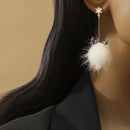 Fashion Antler Hair Ball Ear Hook Charm Simple Earrings Xmas Women Jewelry Gift`
