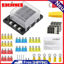 12-32V 6 Way Car Boat Fuse Holder Box with Plastic Cover Marine Blade Fuse Case