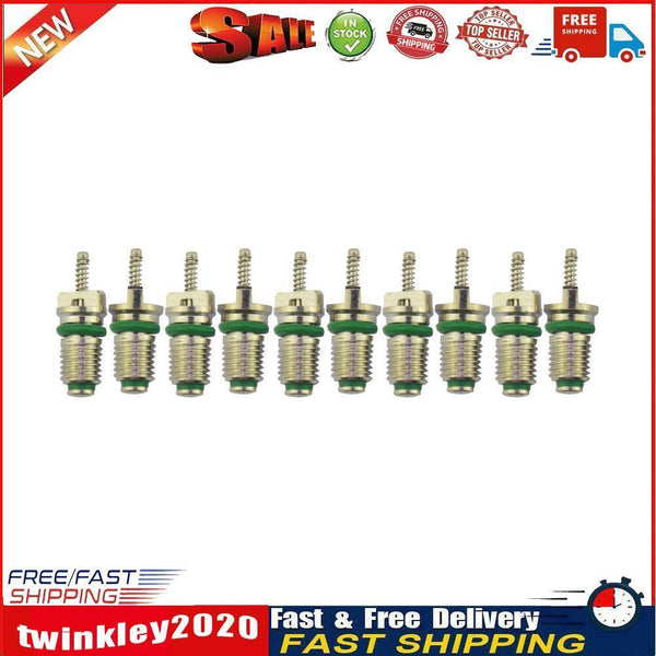 10pcs R134a Car A/C Valve Cores Auto Air Conditioning Valve Cores Green Newly