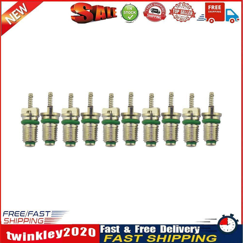10pcs R134a Car A/C Valve Cores Auto Air Conditioning Valve Cores Green Newly