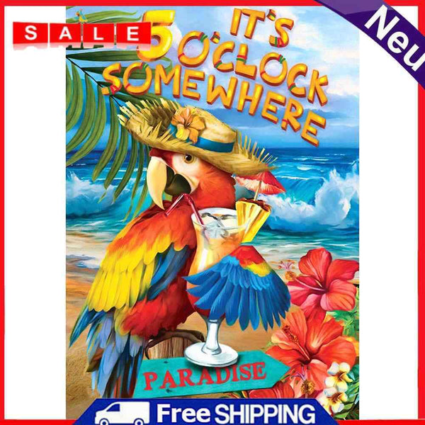 40x50cm Oil Paint By Numbers Vacation Parrot Frameless Picture Craft Home Decor