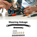 Steering Rod Links Kits for 1/24 RC Crawler Axial SCX24 AXI90081 (Black)