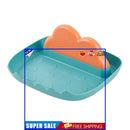 Silicone Utensil Rest with Drip Pad Cloud Rack with Pot Lid Holder (Orange)