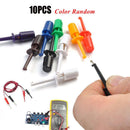 Round Shape Clamp Electronic Testing Test Probe Hook Clip Multimeter Lead Wire
