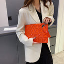 Lady PU Leather Envelope Bag Women Fashion Solid Color Trendy Briefcase Pouch
