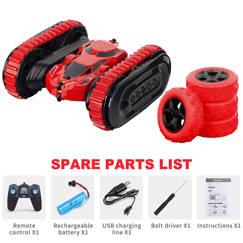 #A 2 in 1 RC Stunt Cars 2 Sided 360 Degrees Tumbling Rotating 4WD 2.4GHz Vehicle