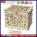 Wood Wedding Card Box DIY Mr Mrs Hollow Love Pattern Wedding Party Supplies