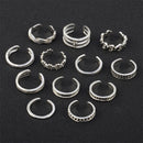 Beach Summer Vacation Finger Rings Toe Rings Set Knuckle Foot Ring Adjustable