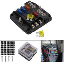YJ-FB014 6 Ways 32V Blade Fuse Box Terminal Block Holder Case for Car Boat Newly