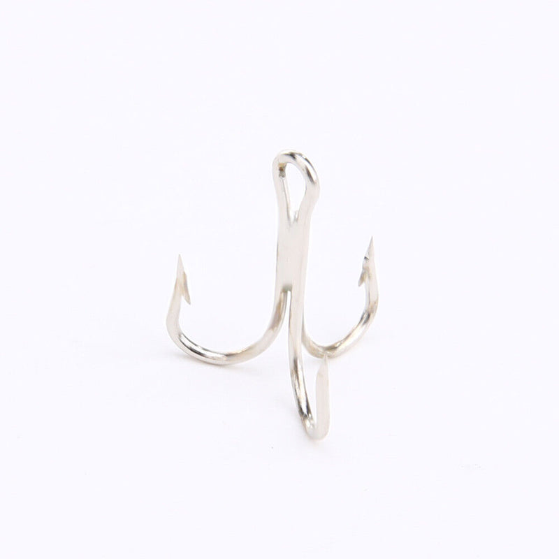 50pcs Barbed Crank Sharp Fishing Hooks Tackles with 3 Anchors (4