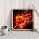 Burning Roses 5D DIY Diamond Painting Kits Full Round Drill Wall Decor Art Craft