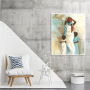 Black Mother and Son Oil Paint By Numbers Kit DIY Home Decoration Gift Wall A