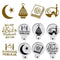 Pet Eid Mubarak Coffee Spray Stencils Cookie Cake Mold Mubarak Ramadan Q9V1