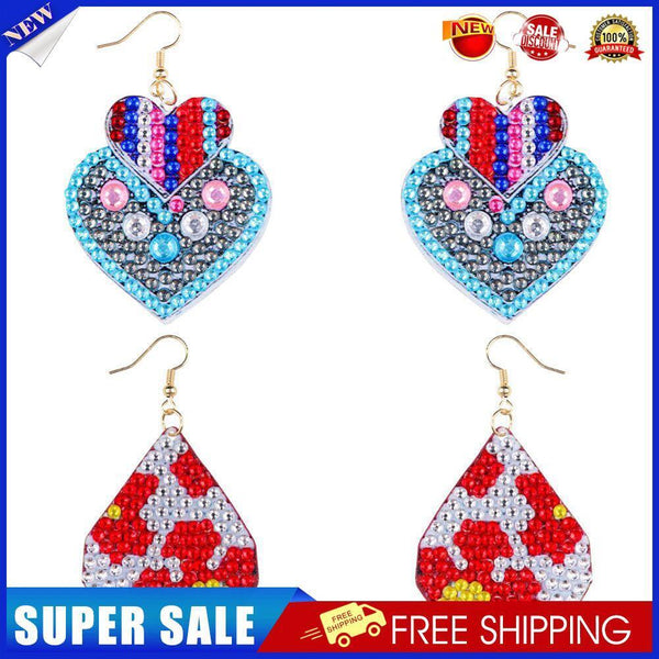 5D DIY Diamond Painting Earrings Kit Irregular Double-sided Drill (RZ025)
