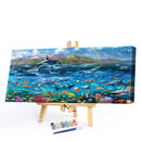 Marine Life Oil Paint By Numbers DIY Canvas Wall Art Picture Craft Home Decor