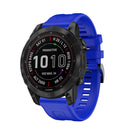 Silicone Strap for Garmin Fenix 7/6 Pro/5 22mm Sport Watch Bracelet (Blue)