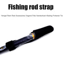 Fishing Pole Sleeve Cover Fishing Rod Top Tip Protector Cap Belt Strap Tape Set