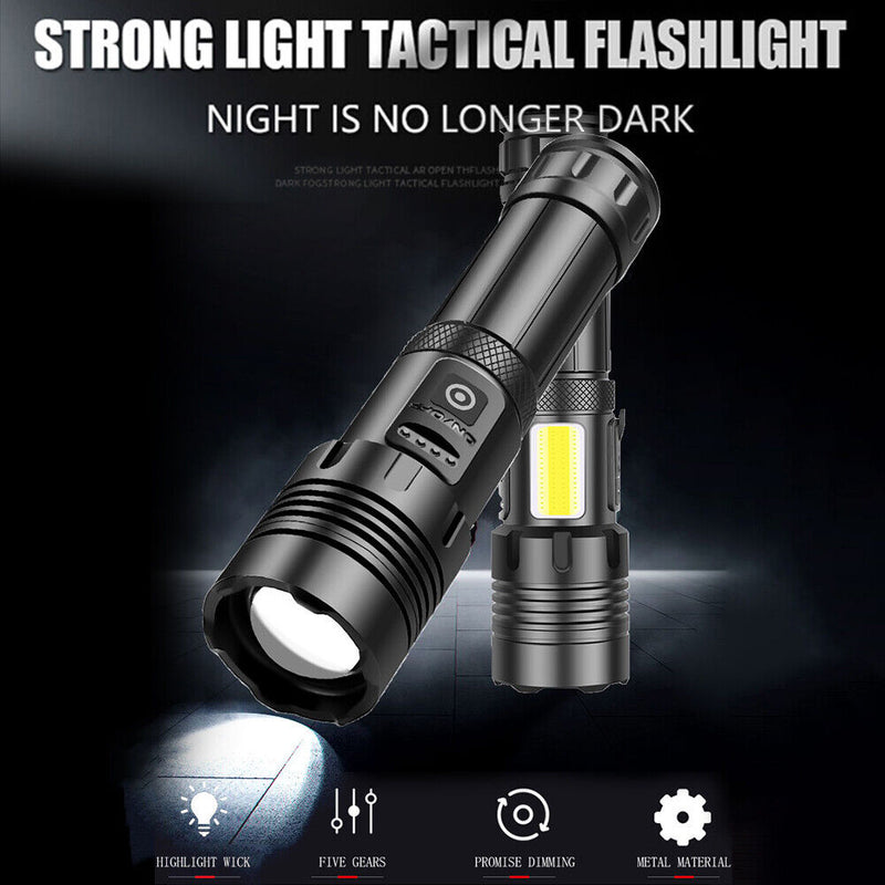 Outdoor USB Charging Waterproof Torch XHP70 COB Flash Light Camping Equipment