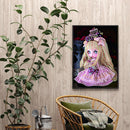 5D DIY Girl Special Shaped Diamond Painting Cross Stitch Kits Bedroom Wall