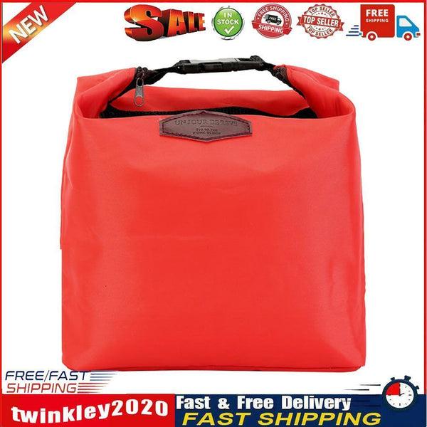 Waterproof Insulated Lunch Bag Picnic Food Thermal Storage Handbag (Red) Newly