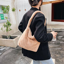 Retro Women Plush Leopard Love Shoulder Bag Autumn Winter Handbags (Khaki)